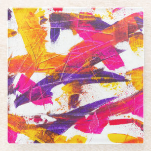 Spritzfarbe Glasuntersetzer