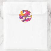Spritzfarbe Runder Aufkleber (Tasche)