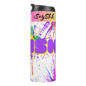 Spritzfarbe Thermosbecher (Nach rechts gedreht)