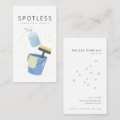 Spritzflasche und Eimer Reinigung Dienstmädchen Bu Visitenkarte (Vorne/Hinten)