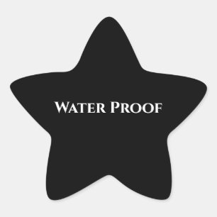 Spritzfreies Paketetikett Wasserfest Schwarz Weiß Stern-Aufkleber
