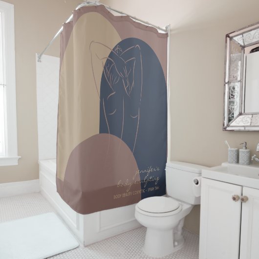 Spritzgerbräunung Duschvorhang (Beispiel)