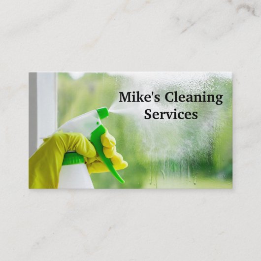 Spritzglas-Fenster Visitenkarte (Vorderseite)