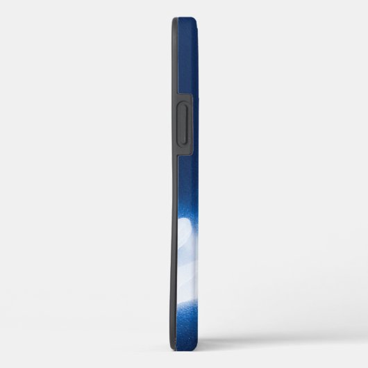 Spritzgraffiti auf blauem Metall Case-Mate iPhone  Hülle (Rückseite / Rechts)