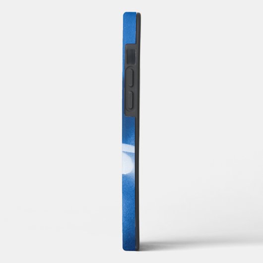 Spritzgraffiti auf blauem Metall Case-Mate iPhone  Hülle (Rückseite / Links)