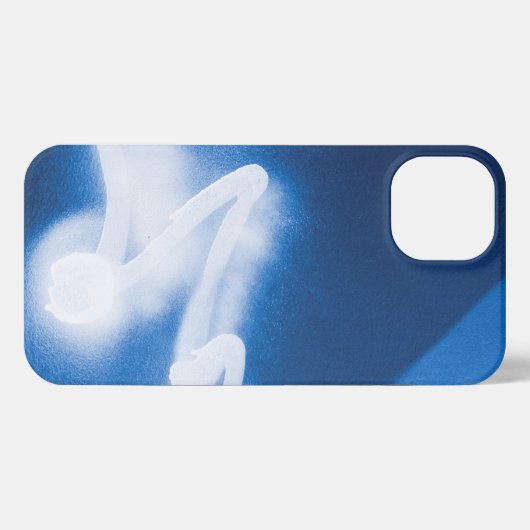 Spritzgraffiti auf blauem Metall Case-Mate iPhone iPhone Hülle (Rückseite (Horizontal))