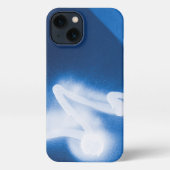 Spritzgraffiti auf blauem Metall Case-Mate iPhone iPhone Hülle (Rückseite)