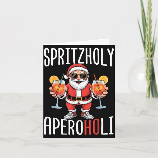 Spritzholy Aperoholi - Santa Aperitif Funny Spritz Karte (Vorderseite)