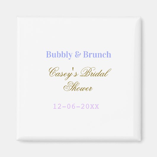 Spritzig und Brunch Junggesellinnenabschied Name D Magnet (Vorne)