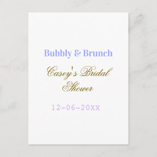 Spritzig und Brunch Junggesellinnenabschied Name D Postkarte