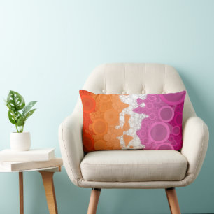 Spritzige Bohemian Groovy Abstrakte Lesbische Prid Lendenkissen