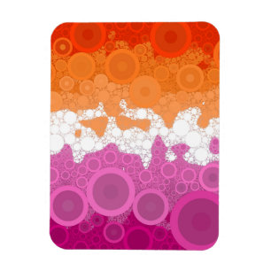 Spritzige Bohemian Groovy Abstrakte Lesbische Prid Magnet