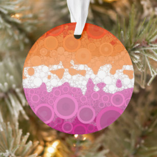 Spritzige Bohemian Groovy Abstrakte Lesbische Prid Ornament