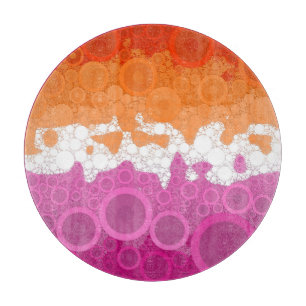 Spritzige Bohemian Groovy Abstrakte Lesbische Prid Schneidebrett