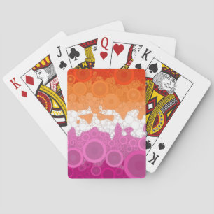 Spritzige Bohemian Groovy Abstrakte Lesbische Prid Spielkarten
