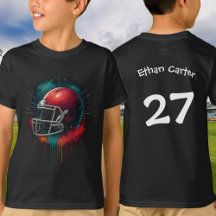 Spritziger roter und grüner American-Football-Helm