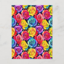 Spritziges Aquarell-Rosenmuster