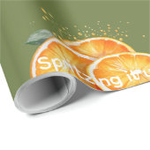 Spritzing it Up! Orangen Dusche  Geschenkpapier (Rolleneckpunkt)