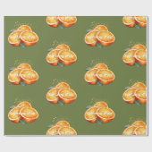 Spritzing it Up! Orangen Dusche  Geschenkpapier (Flach)