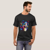 Spritzkunst Border Collie T-Shirt (Vorne ganz)
