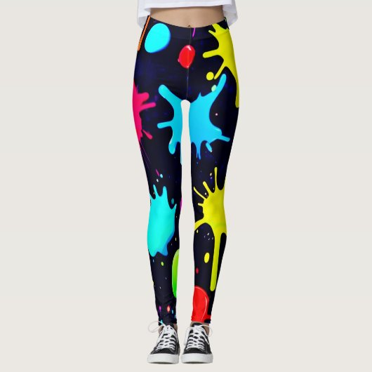 Spritzkunst-Explosion Leggings (Vorderseite)