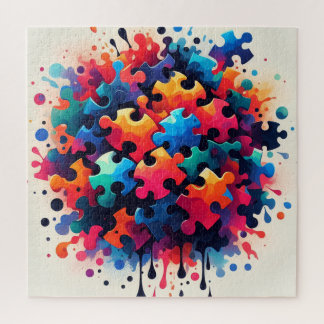 Spritzlackierte Puzzle-Teile Puzzle