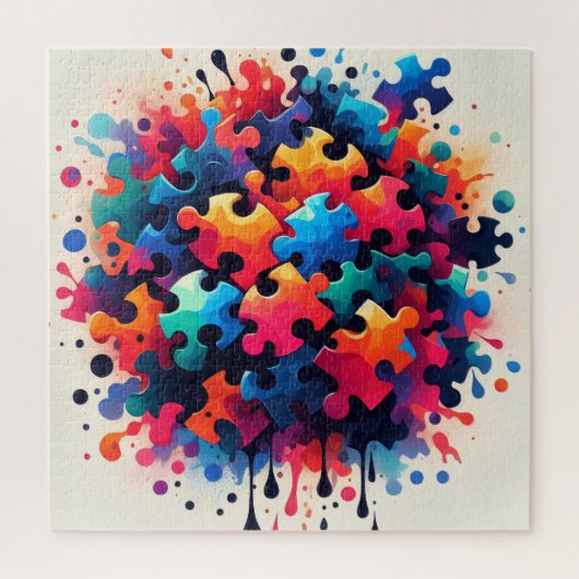 Spritzlackierte Puzzle-Teile Puzzle (Vertikal)
