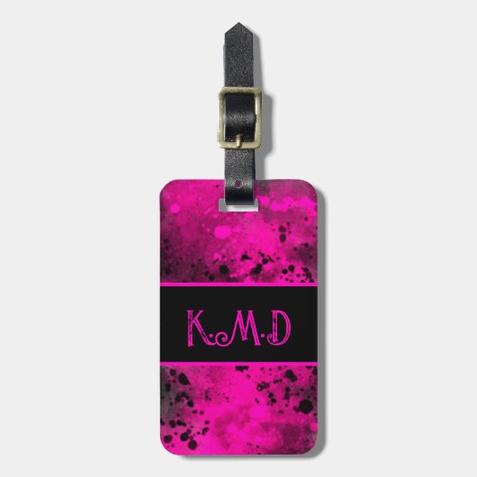 Spritzlackierung Spritzer Effekt Gepäckmarke Gepäckanhänger (Vorderseite vertikal)