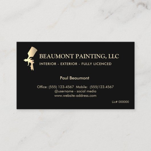 Spritzpainter-Visitenkarte Visitenkarte (Vorderseite)