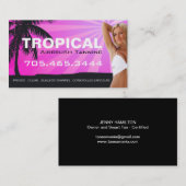 Spritzpistolen-Sonnenstudio-Visitenkarte Visitenkarte (Vorne/Hinten)