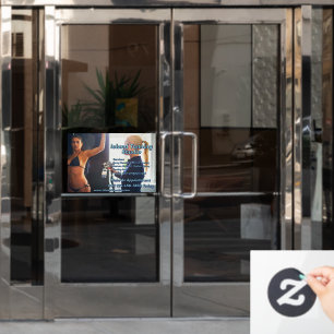 Spritztanning-Studio individuell anpassen 3 Fensteraufkleber