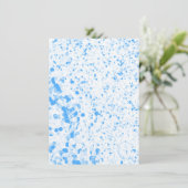 Spritztextur - Blau Save The Date (Stehend Vorderseite)