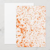 Spritztextur - Orange Einladung (Vorne/Hinten)