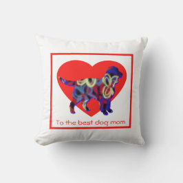 Sprocker Spaniel Hund Rotes Herz Muttertag Kissen