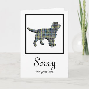 Sprocker Spanisch Hund Silhouette Begrüßungskarte Karte