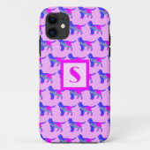 Sprocker Spanisch Niedlich Hund Pink Silhouette Mo Case-Mate iPhone Hülle (Rückseite)