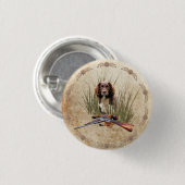 Sprocker Spanisch Tapestry Poster Triptych Acrylic Button (Vorne & Hinten)