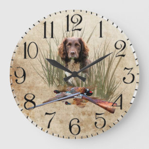 Sprocker Spanisch Tapestry Poster Triptych Acrylic Große Wanduhr