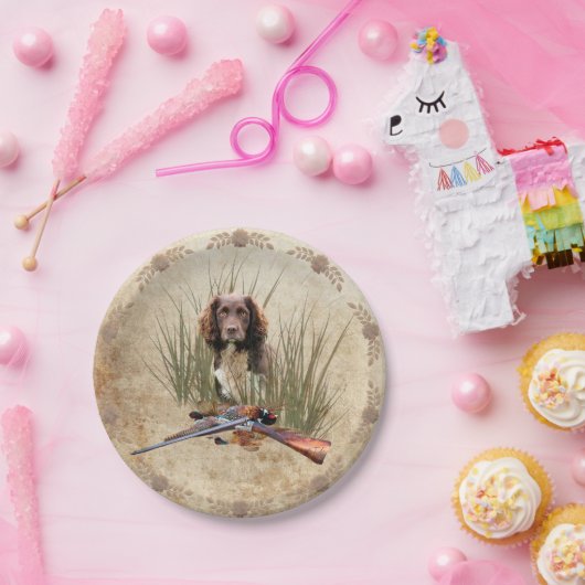 Sprocker Spanisch Tapestry Poster Triptych Acrylic Pappteller (Party)