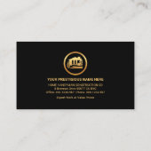 Sprocket Handyman Tools Icons Builder Visitenkarte (Rückseite)