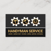 Sprocket Handyman Tools Icons Builder Visitenkarte (Vorderseite)