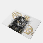 Sprocket-Paws Die funky Steampunk-Katze  Fußmatte (Schrägansicht)