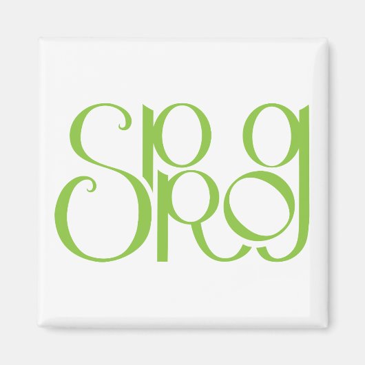 Sprog limagrün Magnet (Vorne)