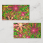 Sproingy Frühlings-Blumen-Fraktal-Kunst Visitenkarte (Vorne/Hinten)