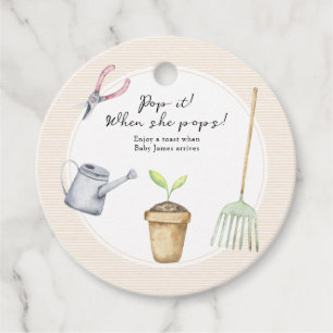 Sprout Baby Shower Pop! Wenn sie Pop Geschenkanhänger