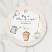 Sprout Baby Shower Pop! Wenn sie Pop Geschenkanhänger (Rückseite)