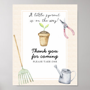 Sprout Babydusche - Danke, dass Sie kommen Poster