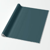 Spruce Blue Elegant Solid Color Background Geschenkpapier (Ungerollt)