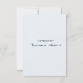 Spruce Blue Mint Geometric Modern Wedding RSVP Einladung (Rückseite)