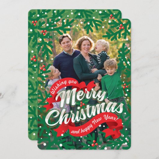 Spruce Feiertagskarte (Vorne/Hinten)